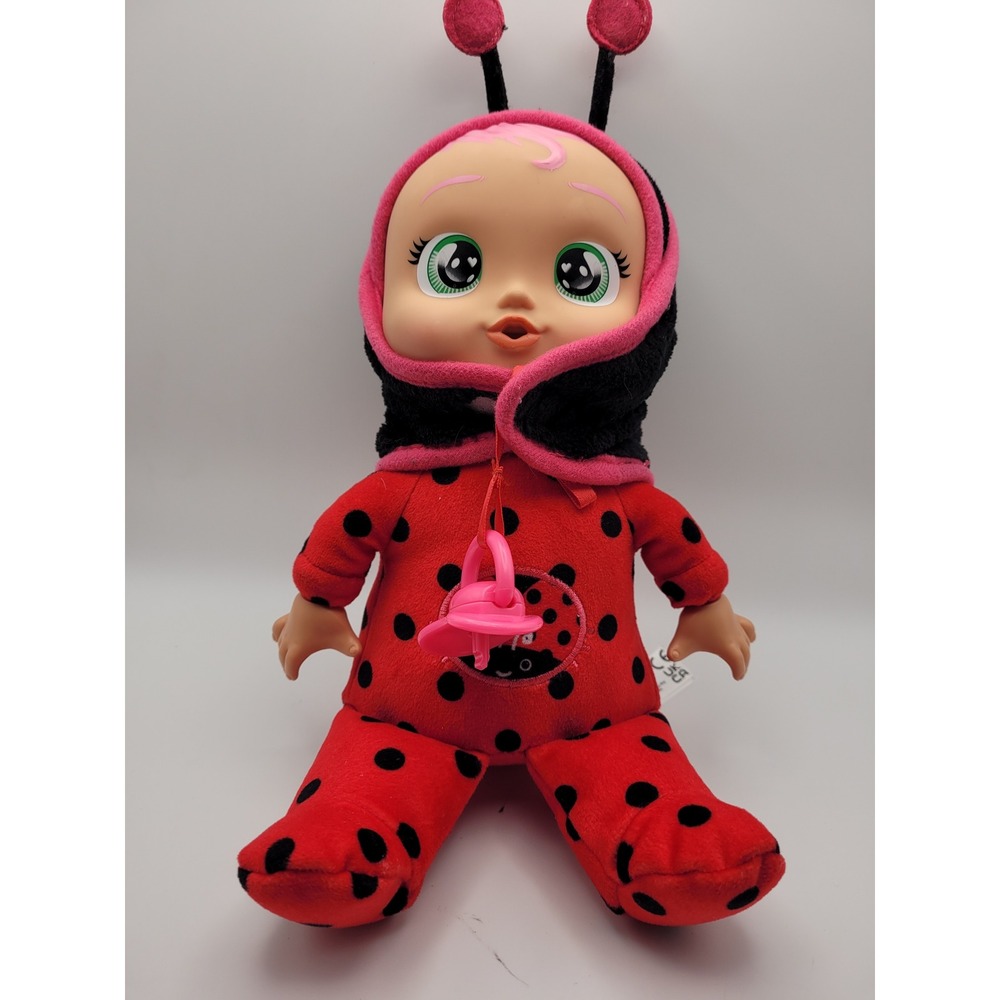 IMC Toys Cry Babies Lady Doll Red Black Ladybug Plush Toy